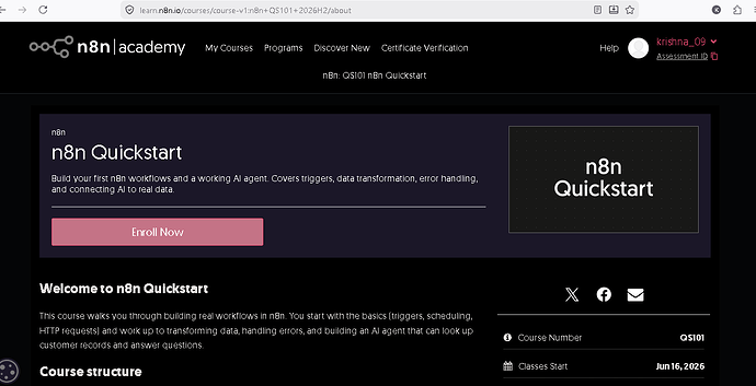 Enroll button