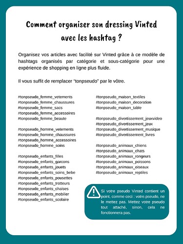 Comment organiser son dressing Vinted avec les hashtag