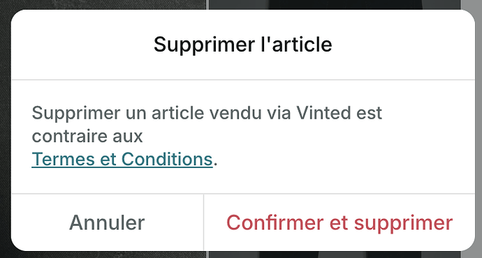 suppression vinted