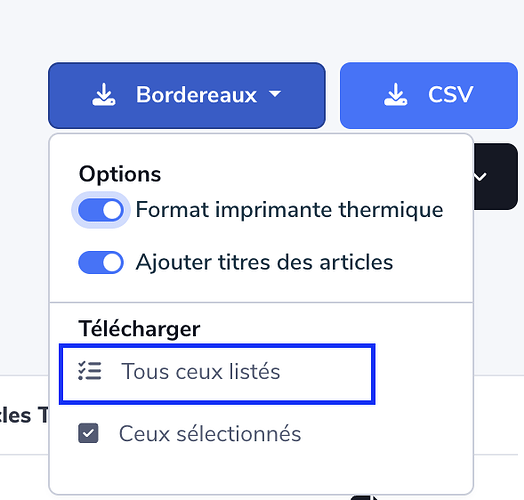 bordereaux thermique