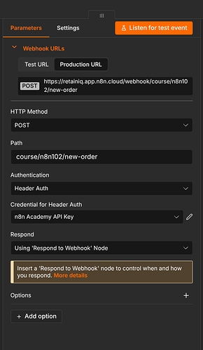 2 WebhookNewOrder Node