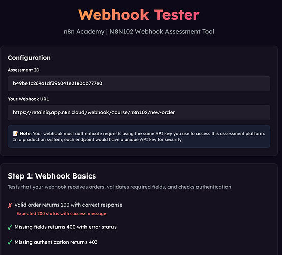 5 Webhook Tester Settings