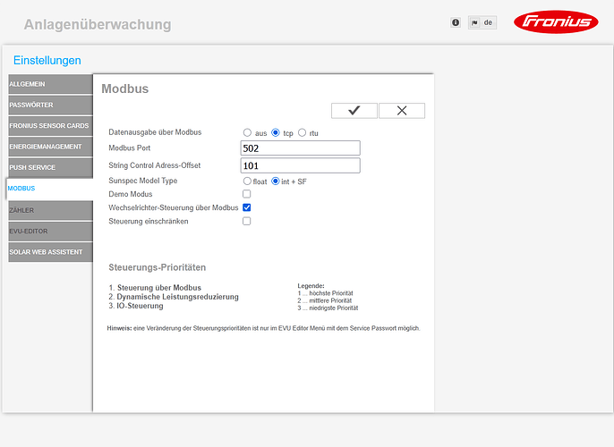 Fronius_Modbus